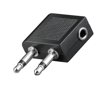 Adapter 2x 3,5mm Klinke 3,5mm Buchse, DINIC Box Kopfhöreradapter 3,5mm für Flugzeuge
